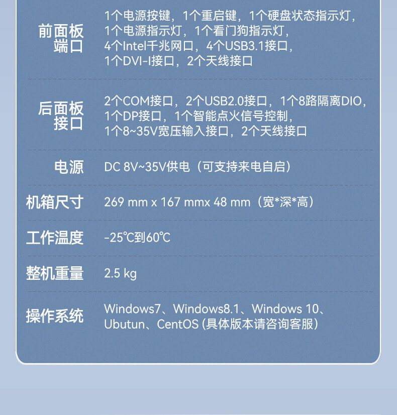 万泰平台无风扇嵌入式工控机,环境监测工业电脑,wt-3004-H310