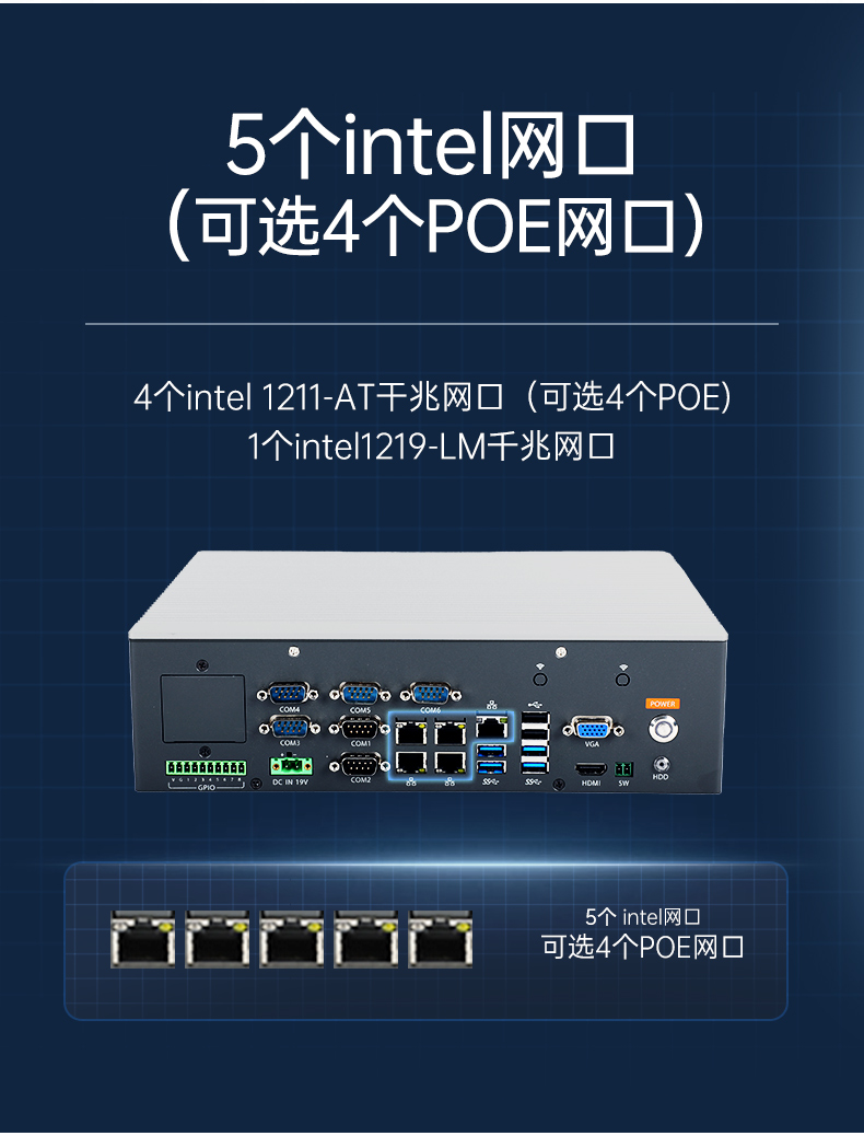 万泰平台嵌入式工控机,5网口6串口工业电脑,DTB-3065-H110.jpg