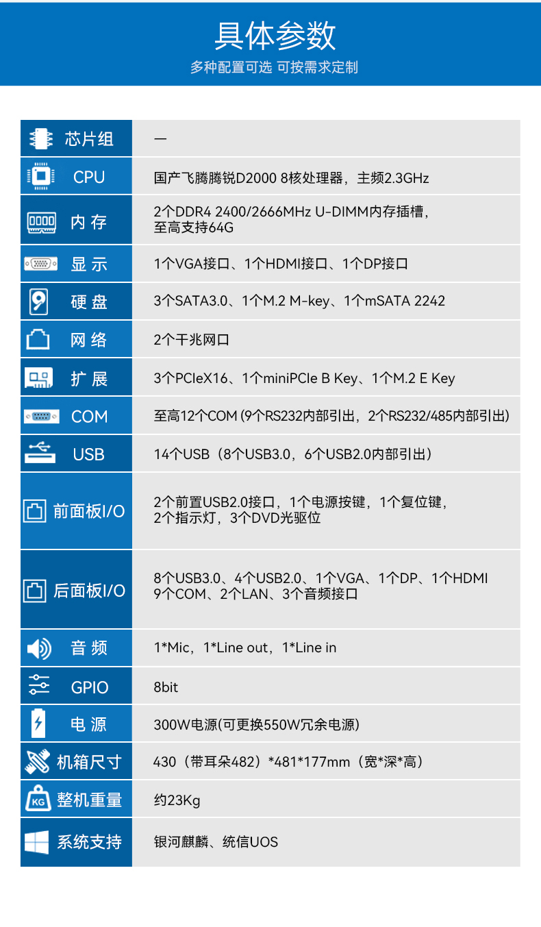 国产化飞腾D2000工控机,麒麟系统,金融/政务国产化替代,wt-610L-TD2KMB.jpg